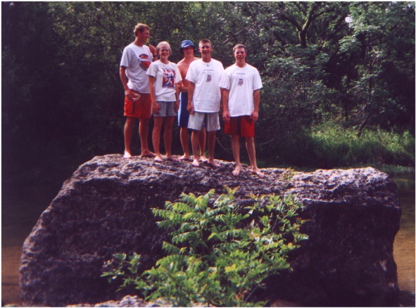 Us on a big rock